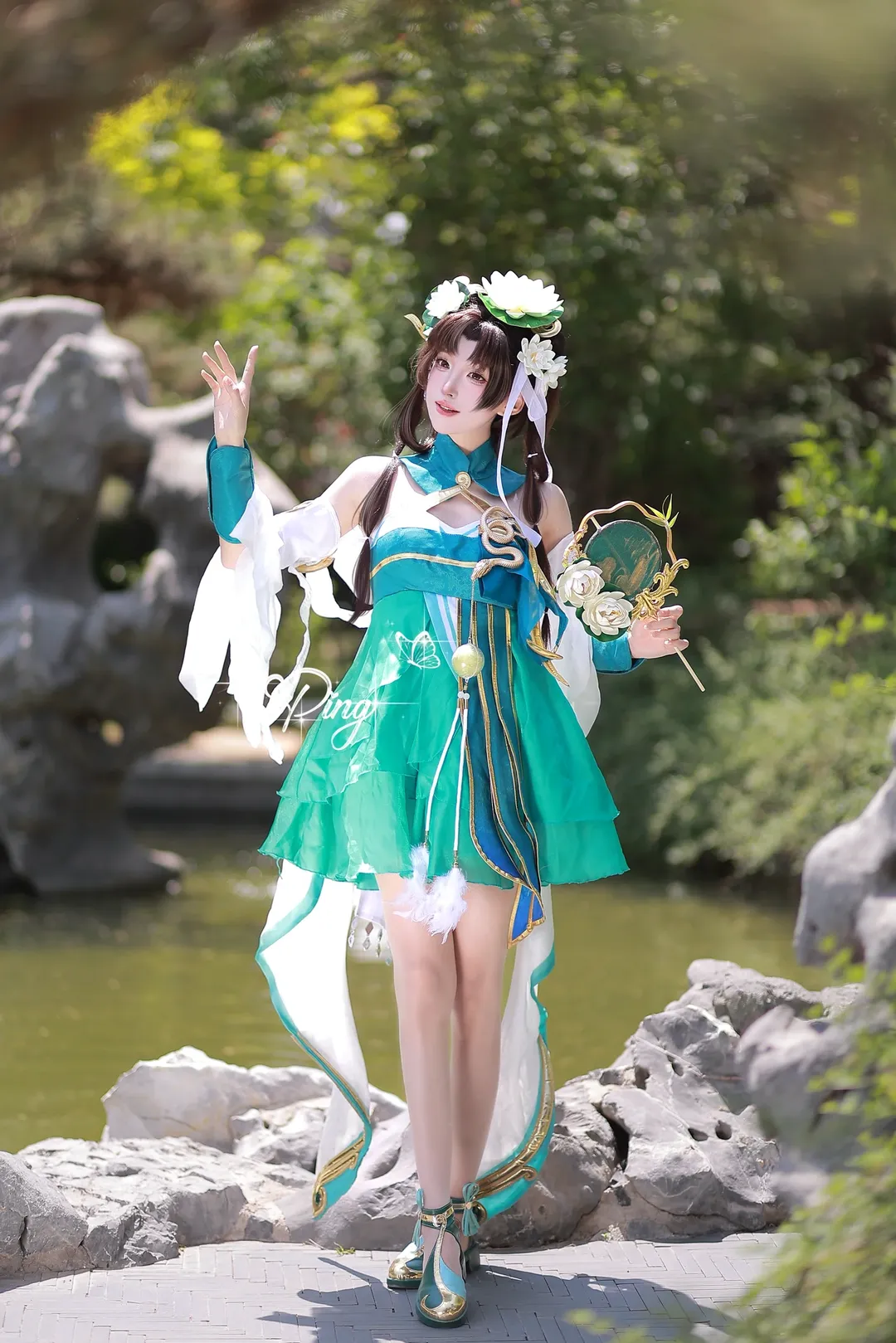 王者荣耀, 古风cosplay, 户外拍摄, 小乔cos, 小乔青蛇cos - 第2张