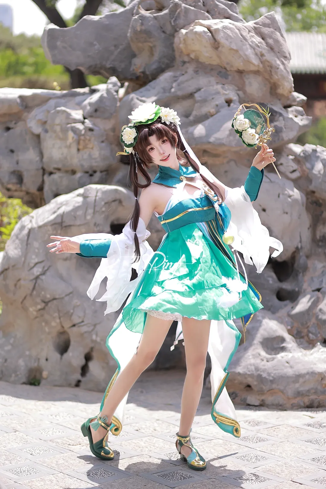 王者荣耀, 古风cosplay, 户外拍摄, 小乔cos, 小乔青蛇cos - 第5张