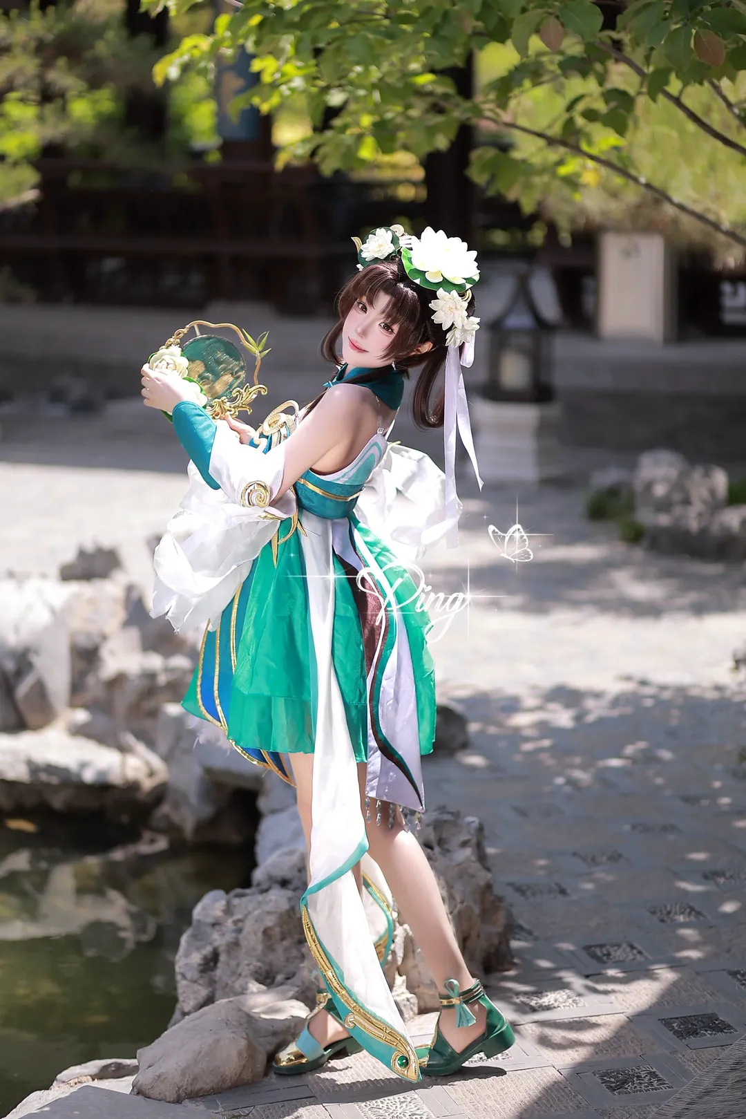 王者荣耀, 古风cosplay, 户外拍摄, 小乔cos, 小乔青蛇cos - 第6张