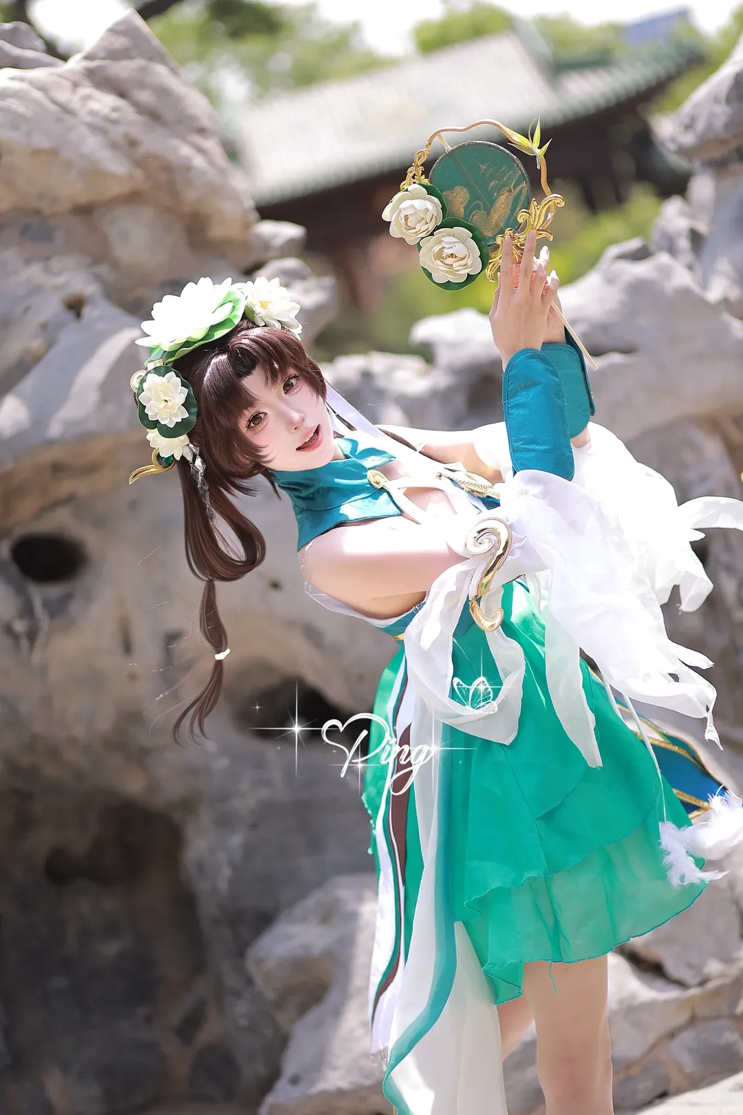 王者荣耀, 古风cosplay, 户外拍摄, 小乔cos, 小乔青蛇cos - 第7张