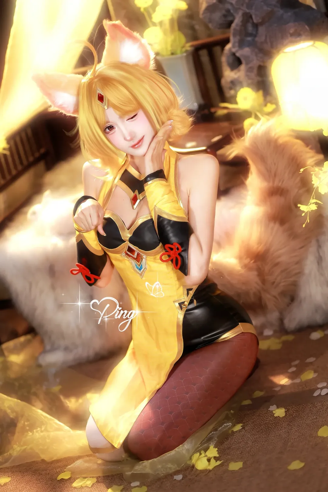 王者荣耀, 王者荣耀cosplay, 妲己cos, 狐耳cosplay, 妲己原皮
