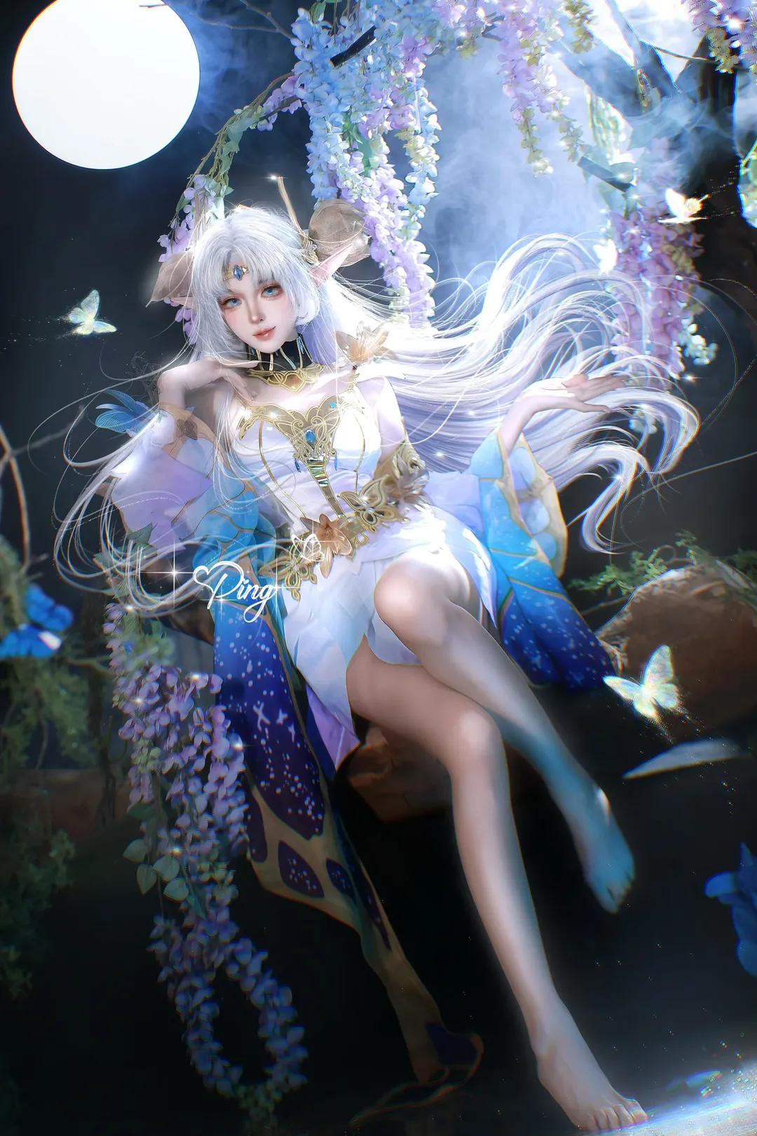 Honor of Kings, Diaochan cosplay, Elf cosplay, A Midsummer Night's Dream cosplay, King cosplay