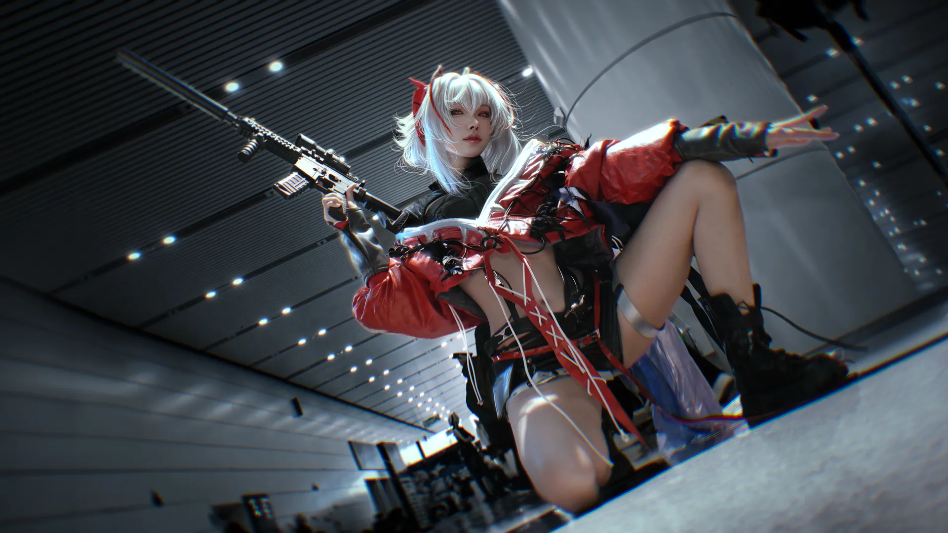 二次元撮影, 麦暁雯コスプレ, デルタフォース, テックウェアコーデ, タクティカルスタイルコスプレ - 3枚目