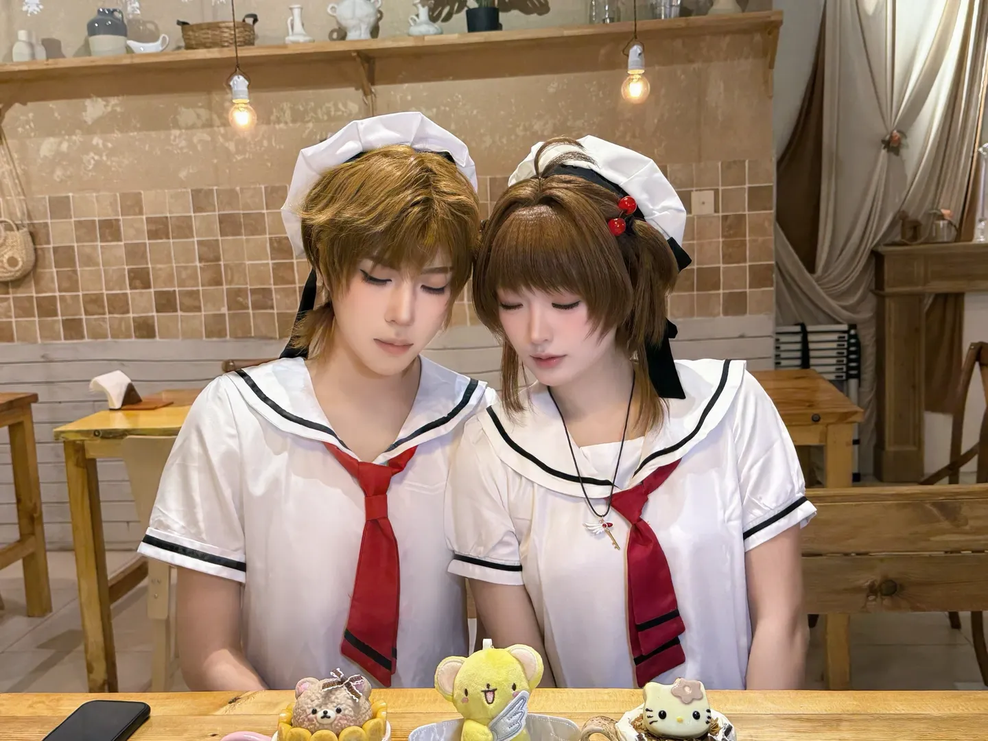 cosplay, 双人cos, 魔卡少女樱, 水手服, 小樱小狼cos - 第3张