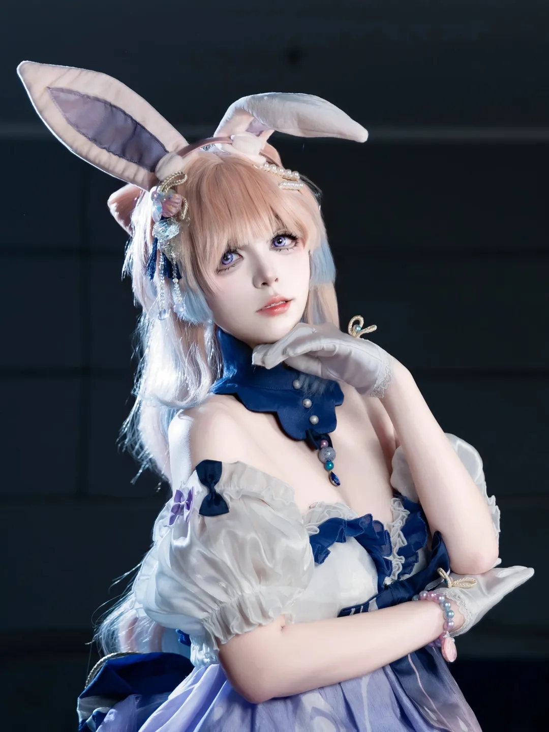 原神, 珊瑚宫心海cos, 心海兔兔装cosplay, 原神Coser日常, 原神场照分享
