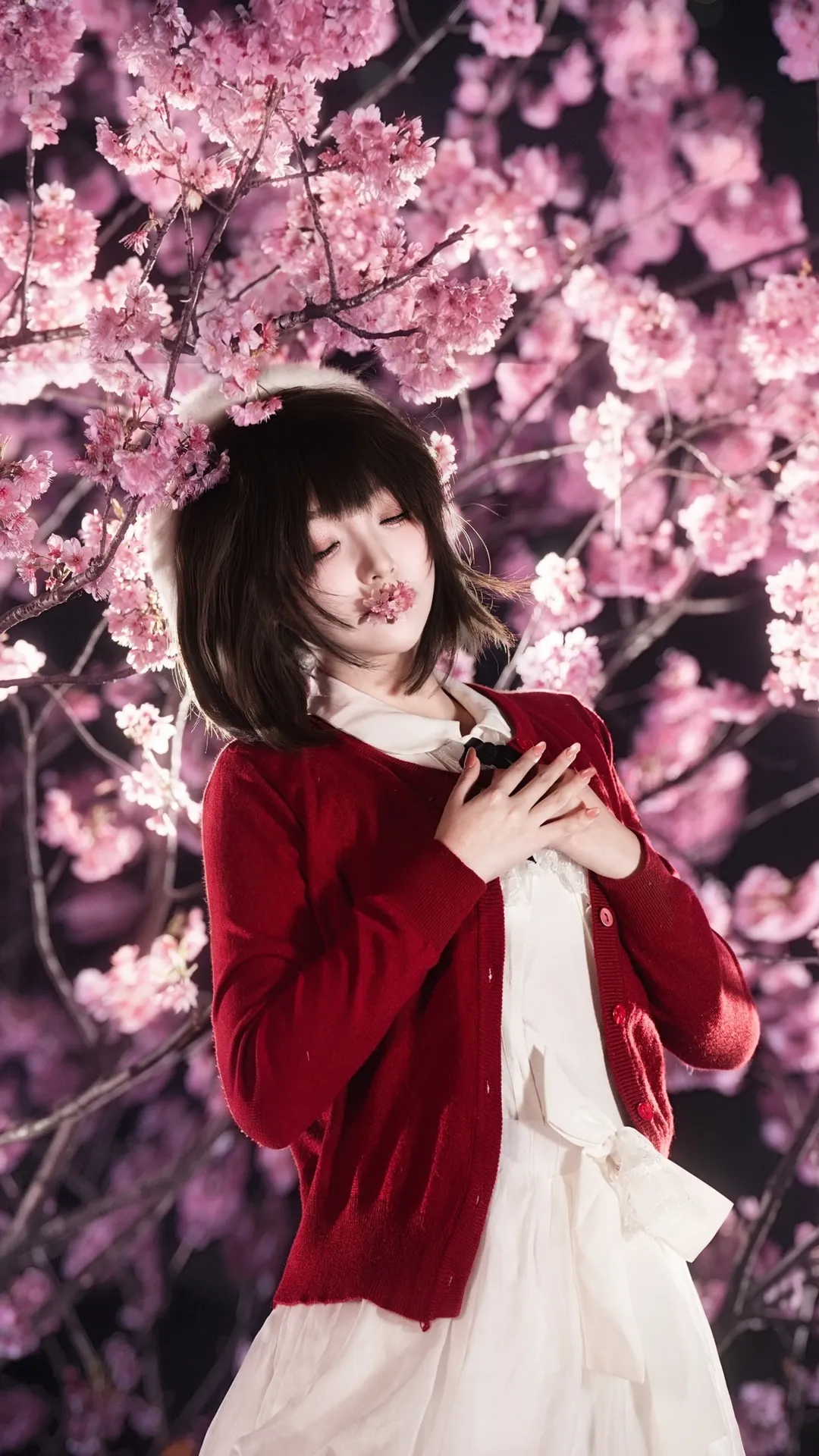 二次元cosplay, 加藤惠cos, 路人女主的养成方法, 夜景摄影, 夜樱人像 - 第3张
