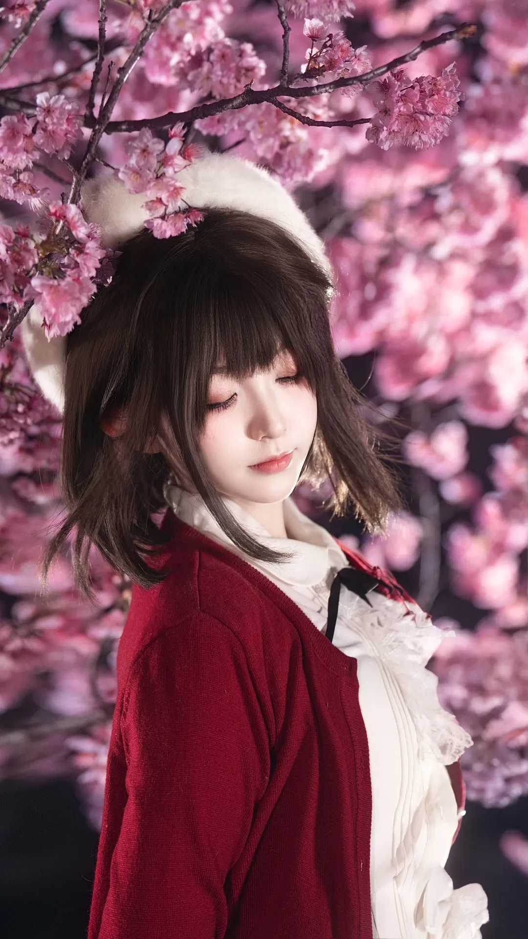 二次元cosplay, 加藤惠cos, 路人女主的养成方法, 夜景摄影, 夜樱人像 - 第5张