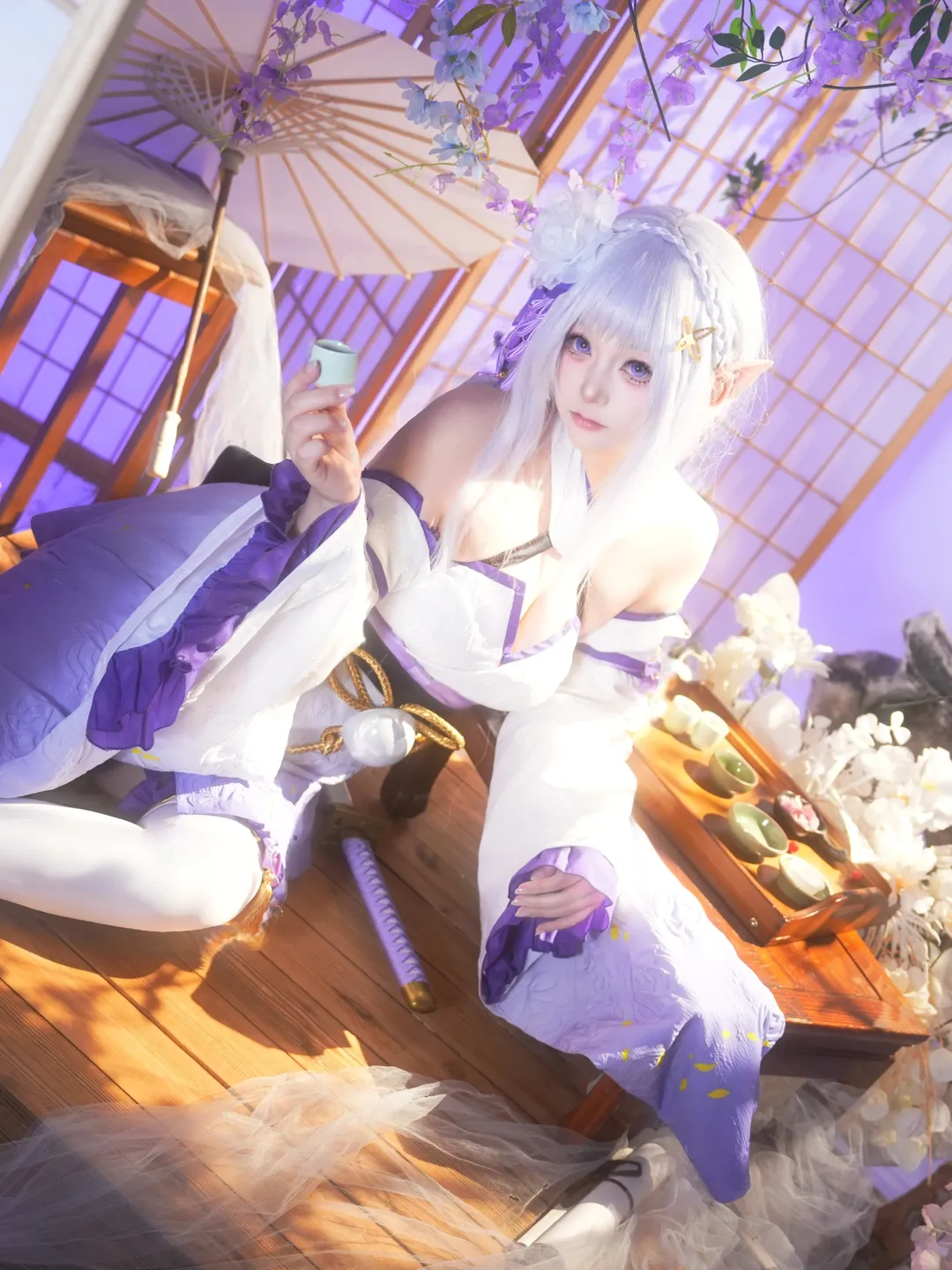 cosplay, 二次元摄影, 从零开始的异世界生活, 爱蜜莉雅cos, 精灵少女 - 第1张