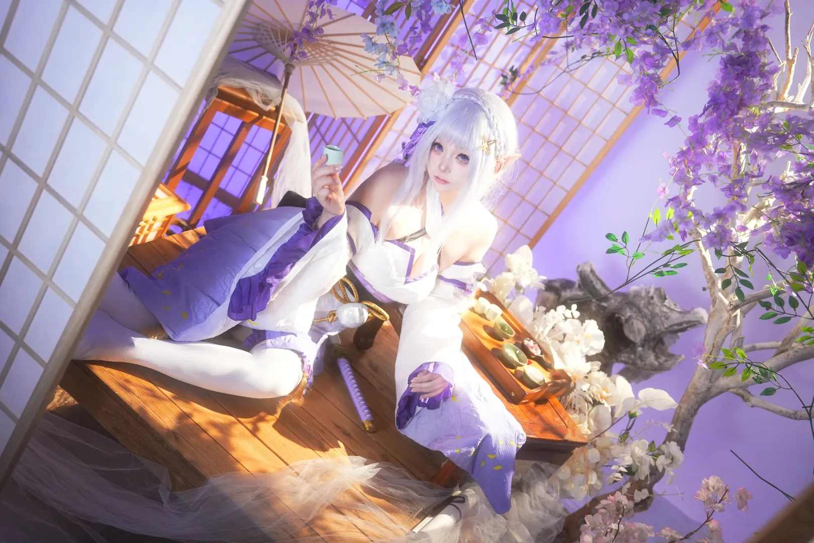 cosplay, 二次元摄影, 从零开始的异世界生活, 爱蜜莉雅cos, 精灵少女 - 第2张