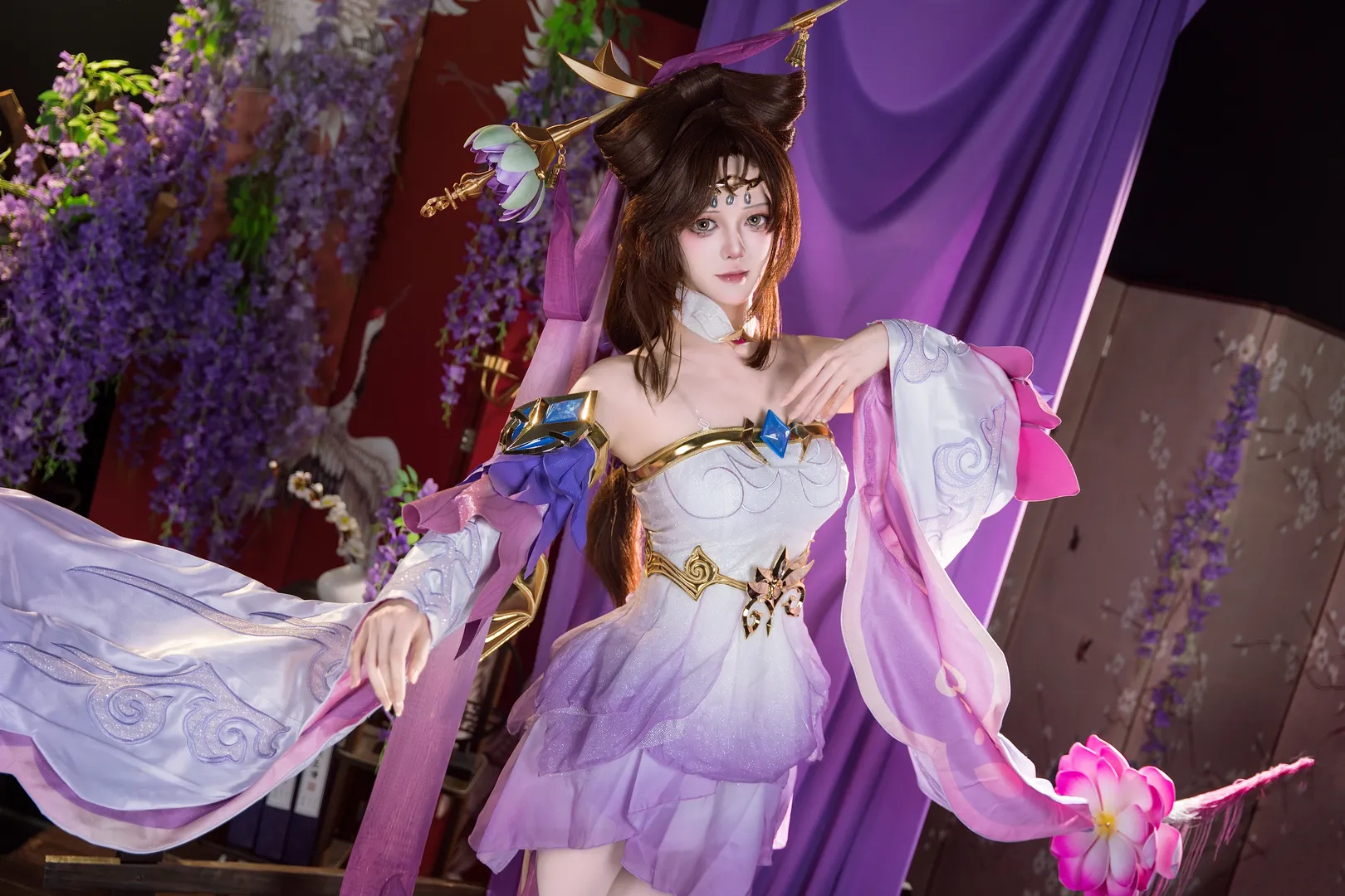 王者荣耀, 貂蝉cos, 国风汉元素, 仙侠cosplay, 莲花道具 - 第2张