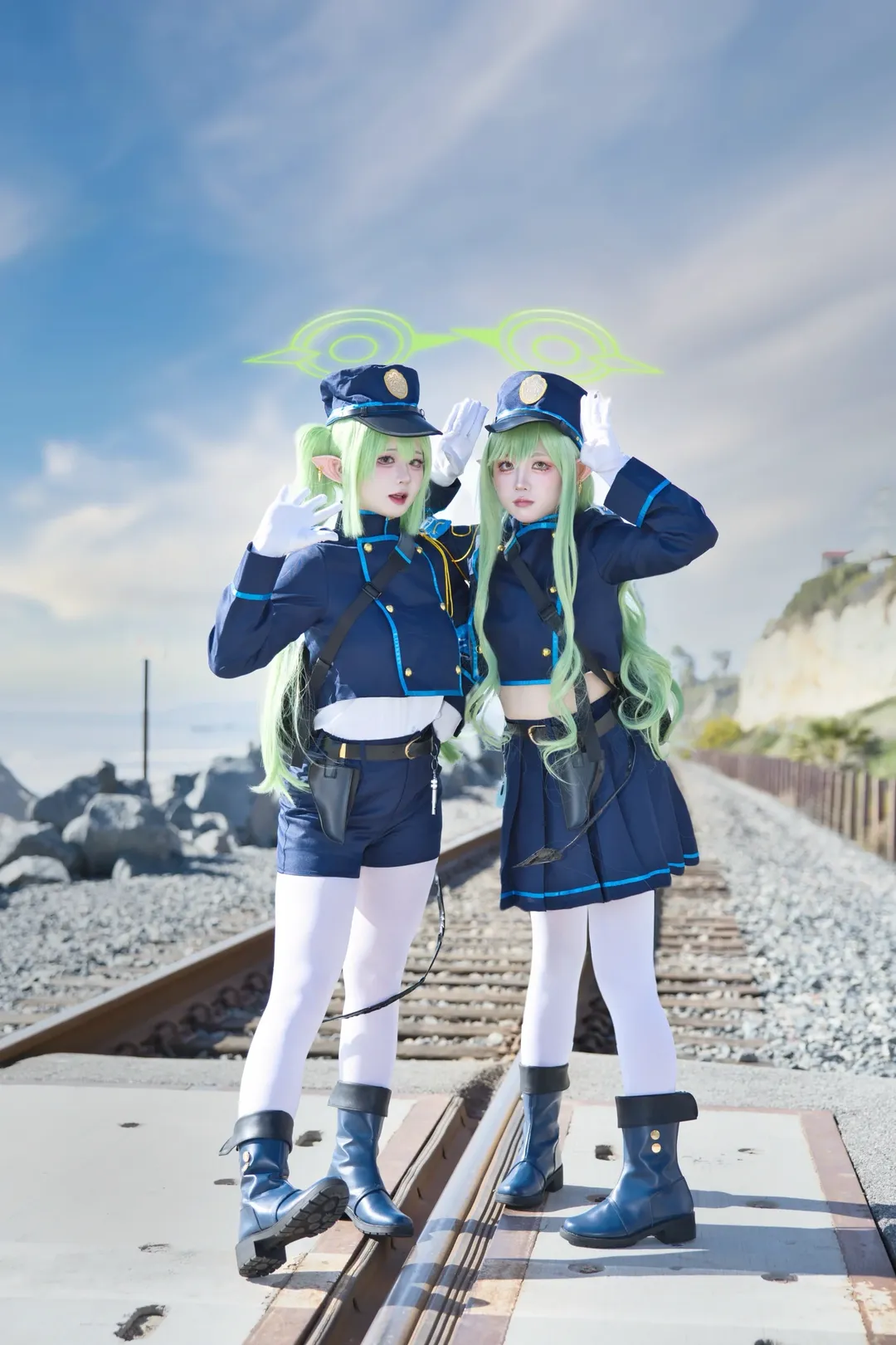 蔚蓝档案, 橘望cos, 精灵耳cosplay, 铁道双子, 橘光cos