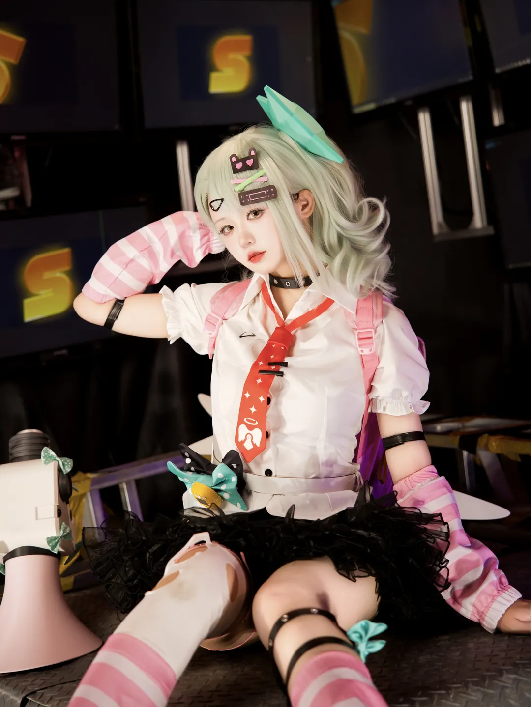 绝区零, 千夏cos, cosplay摄影, 棚拍记录, 机械风穿搭 - 第2张