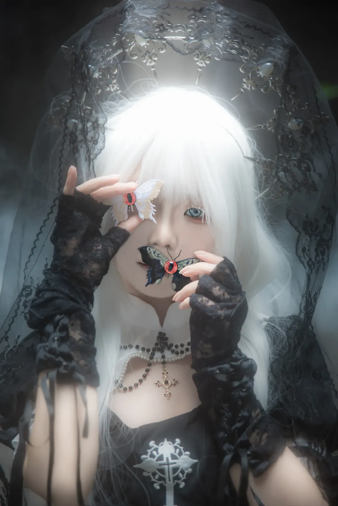 人像攝影, 廢墟攝影, 白毛cos, 哥特lolita, 亡靈禱告