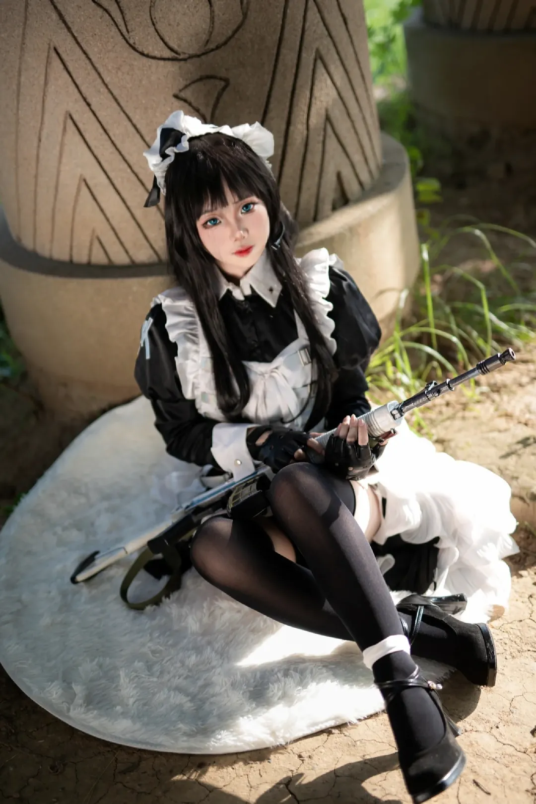 人像摄影, 战斗女仆cos, 武汉cosplay, 户外光影, 废墟风摄影 - 第10张