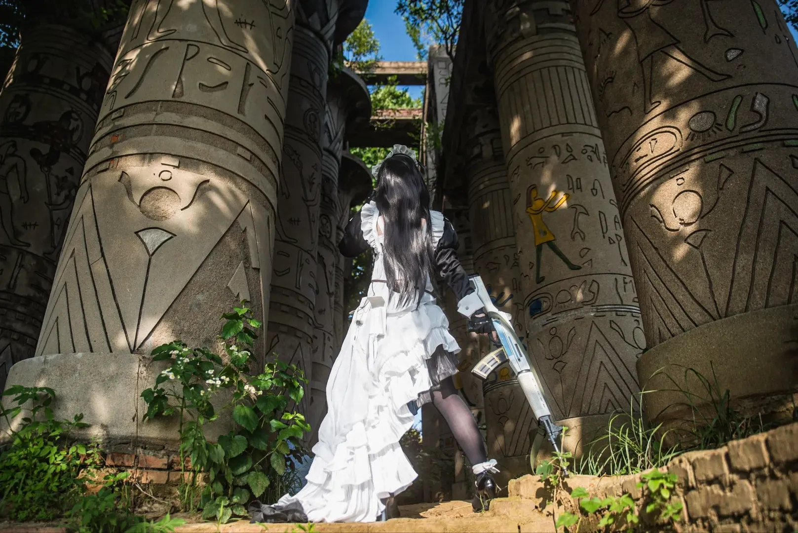 人像摄影, 战斗女仆cos, 武汉cosplay, 户外光影, 废墟风摄影 - 第5张