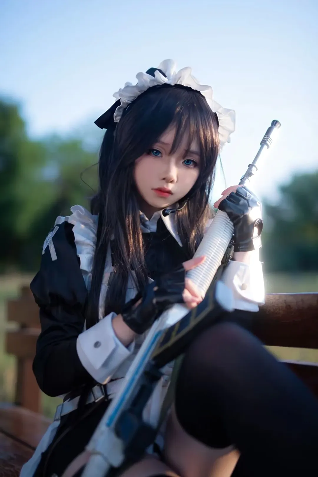 人像摄影, 战斗女仆cos, 武汉cosplay, 户外光影, 废墟风摄影 - 第6张