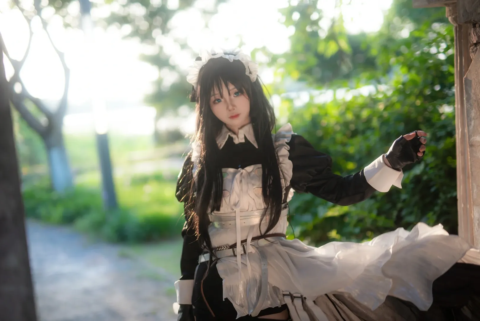 人像摄影, 战斗女仆cos, 武汉cosplay, 户外光影, 废墟风摄影 - 第9张