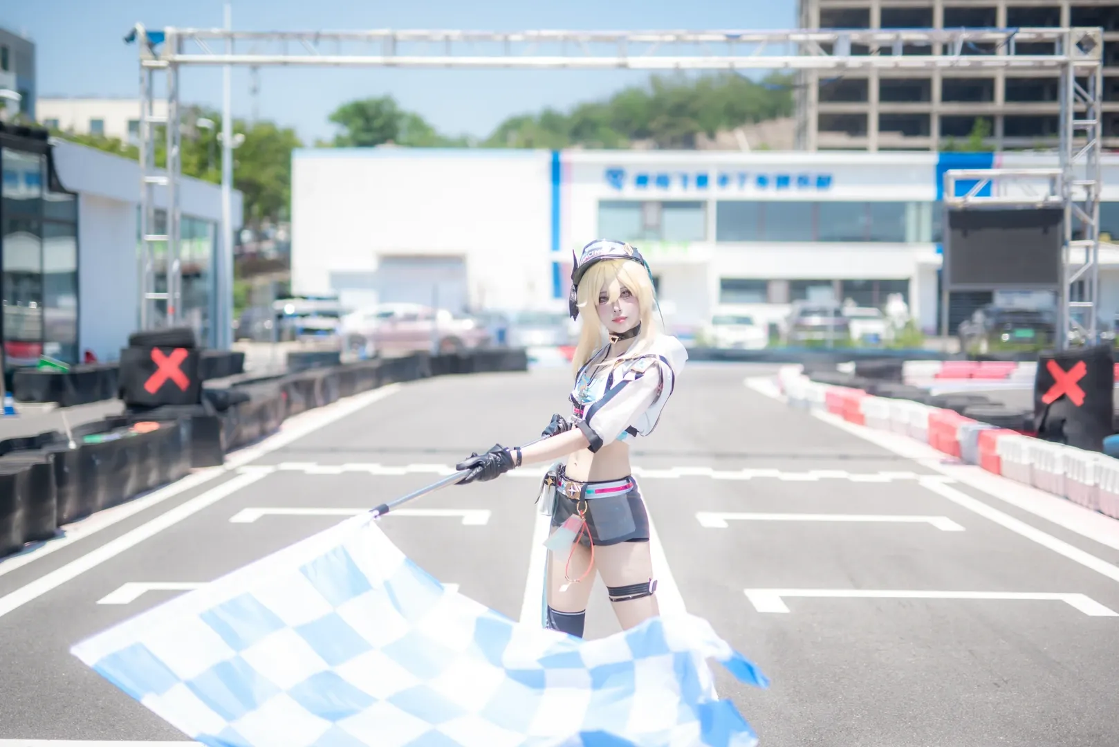 原神, 荧cos, 赛车服, cosplay正片, 卡丁车赛道 - 第6张