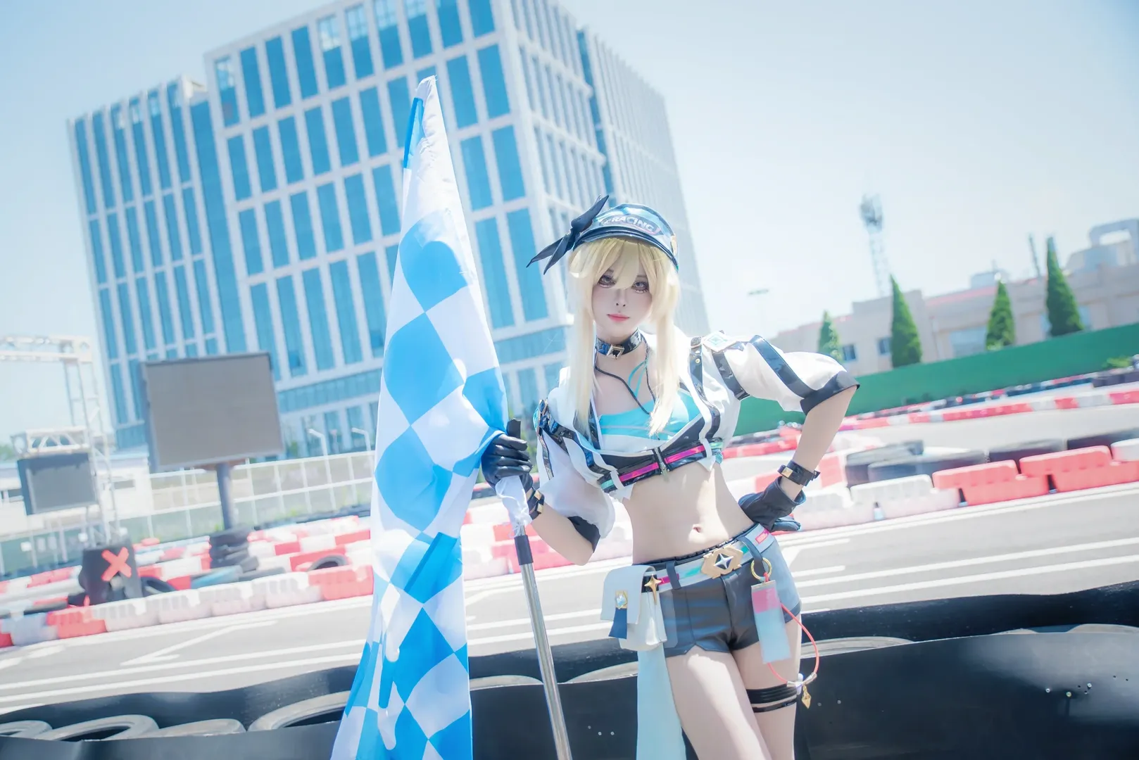 原神, 荧cos, 赛车服, cosplay正片, 卡丁车赛道 - 第8张