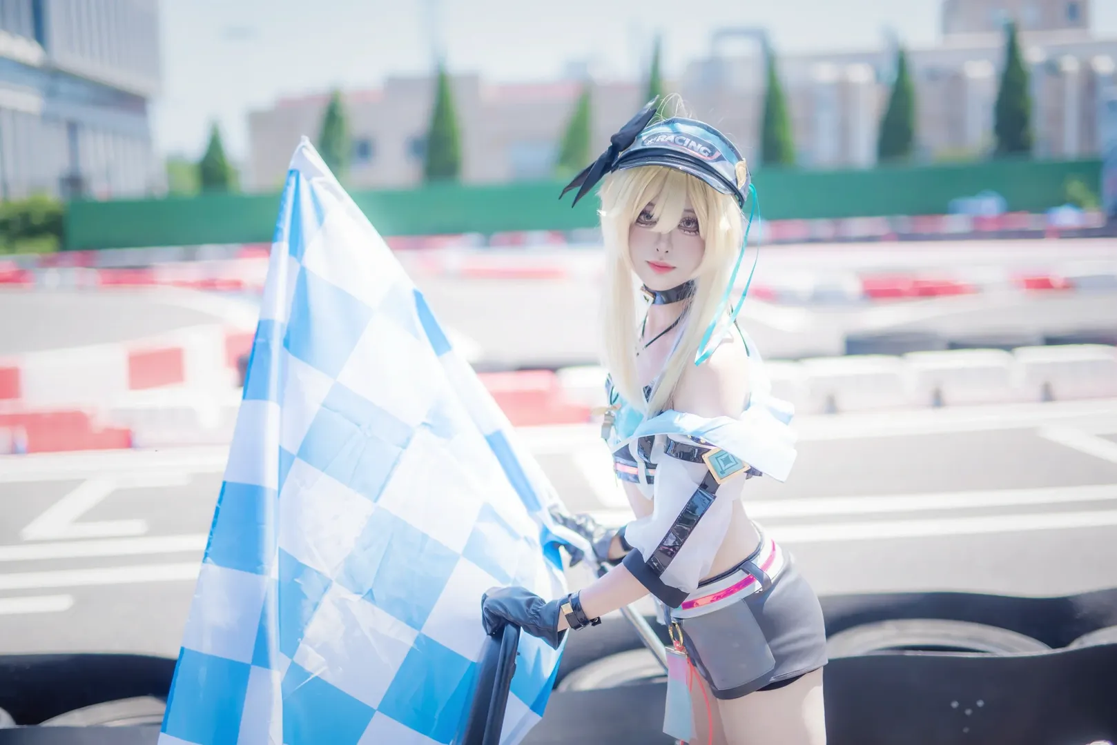 原神, 荧cos, 赛车服, cosplay正片, 卡丁车赛道 - 第9张