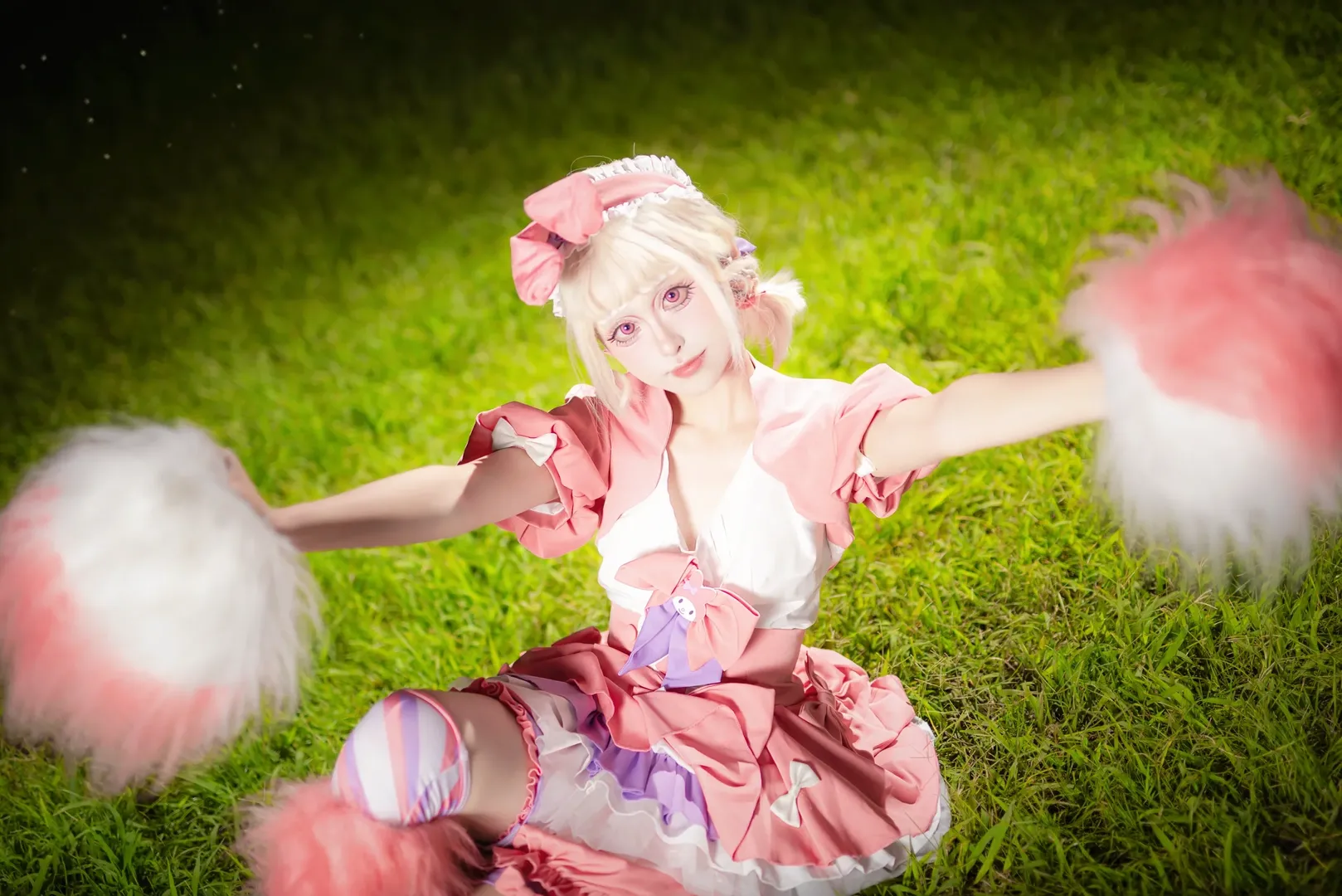 Identity V 第五人格, コスプレ撮影, 夜景ロケ, チアリーダーコスプレ, サンリオコスプレ