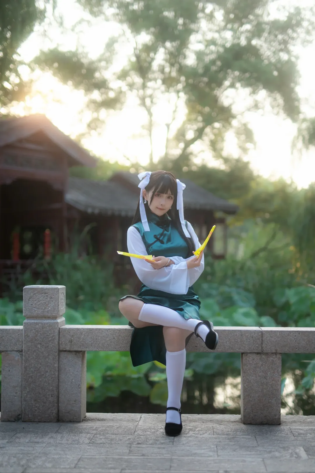 古風コスプレ, コスプレシェア, ツインテール, 漢元素コーデ, 庭園ポートレート - 10枚目
