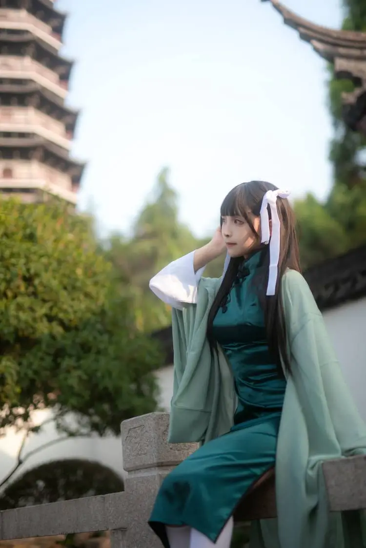 古風コスプレ, コスプレシェア, ツインテール, 漢元素コーデ, 庭園ポートレート - 11枚目