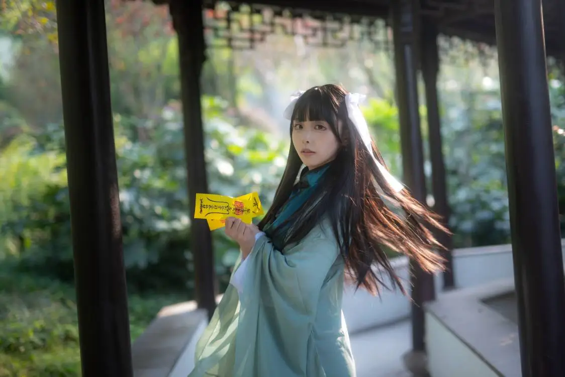 古風コスプレ, コスプレシェア, ツインテール, 漢元素コーデ, 庭園ポートレート - 12枚目