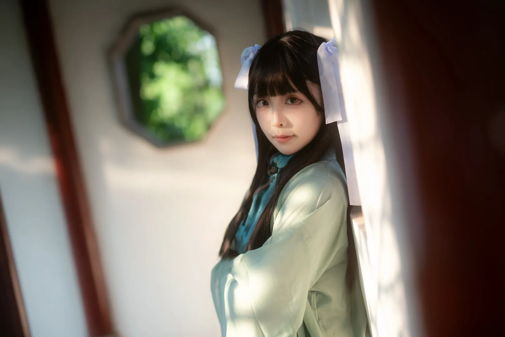 古風コスプレ, コスプレシェア, ツインテール, 漢元素コーデ, 庭園ポートレート - 5枚目