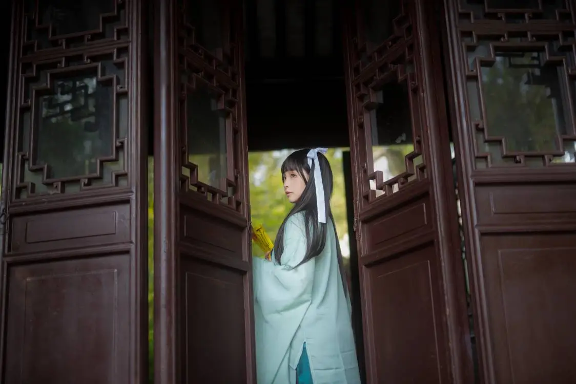 古風コスプレ, コスプレシェア, ツインテール, 漢元素コーデ, 庭園ポートレート - 8枚目