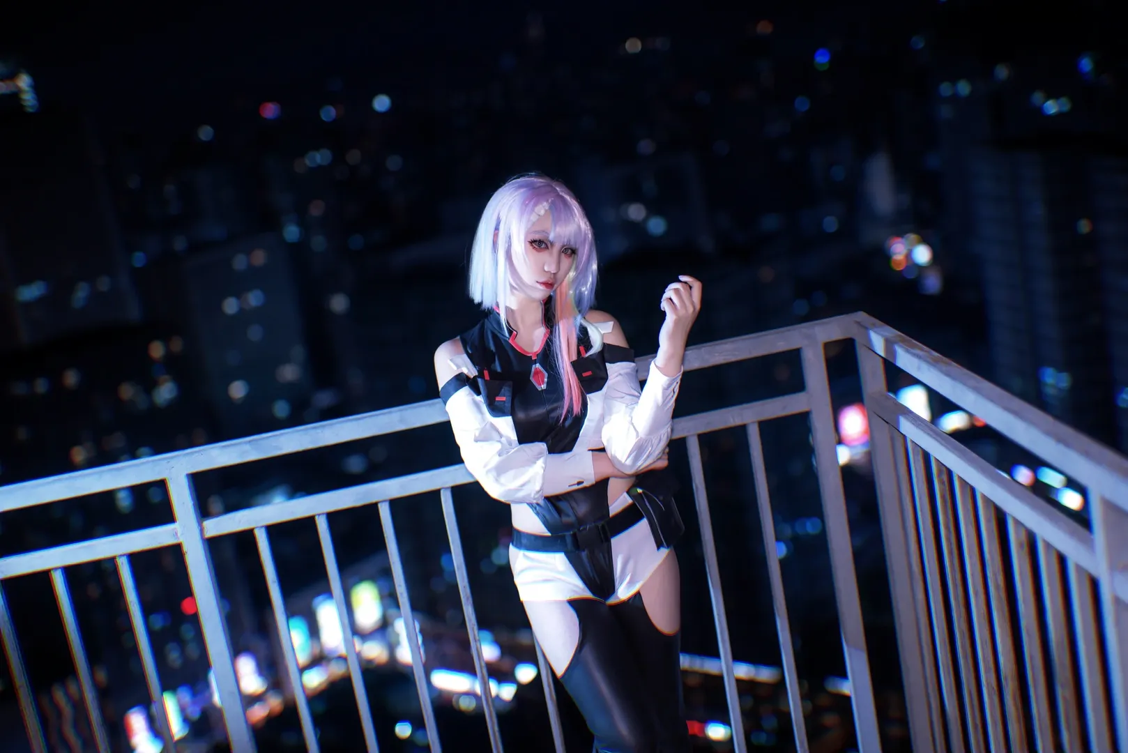 二次元cosplay, 露西cos, 賽博朋克攝影, 重慶夜景, 賽博朋克邊緣行者 - 第4張
