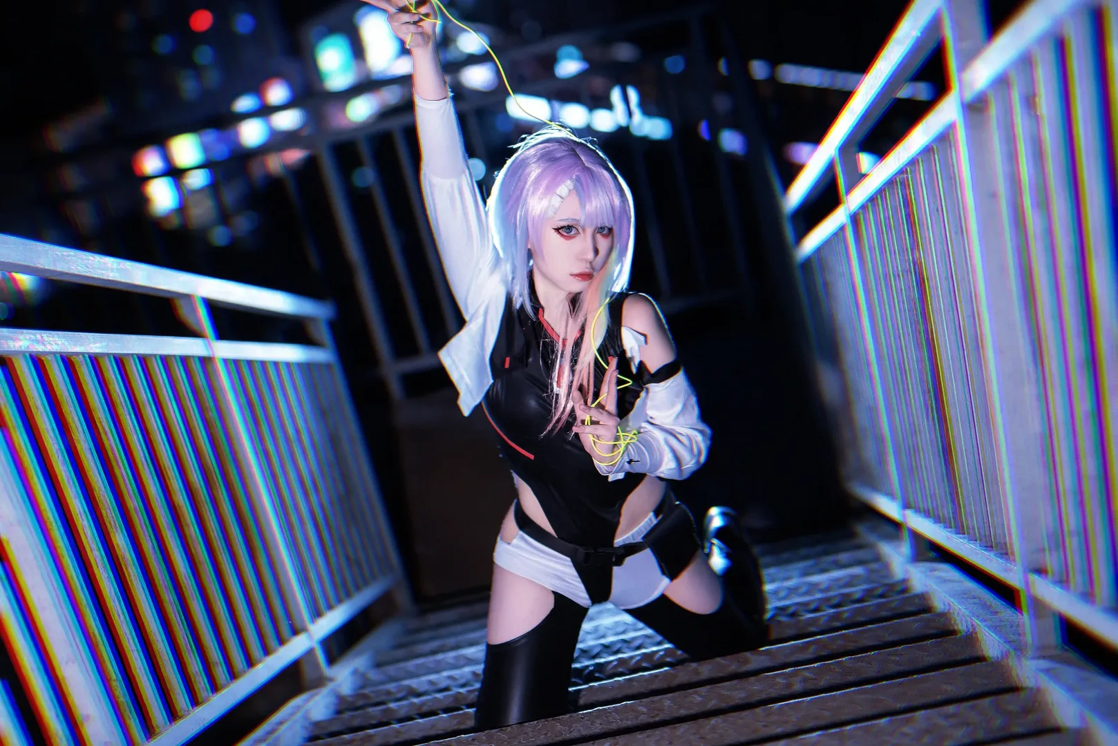 二次元cosplay, 露西cos, 賽博朋克攝影, 重慶夜景, 賽博朋克邊緣行者 - 第6張