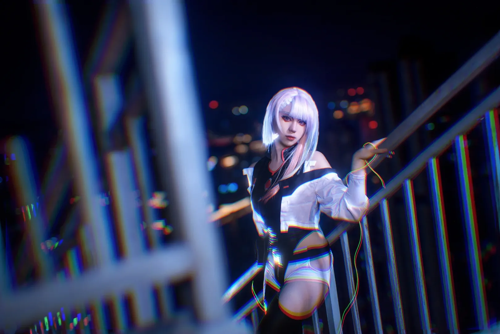 二次元cosplay, 露西cos, 賽博朋克攝影, 重慶夜景, 賽博朋克邊緣行者 - 第7張