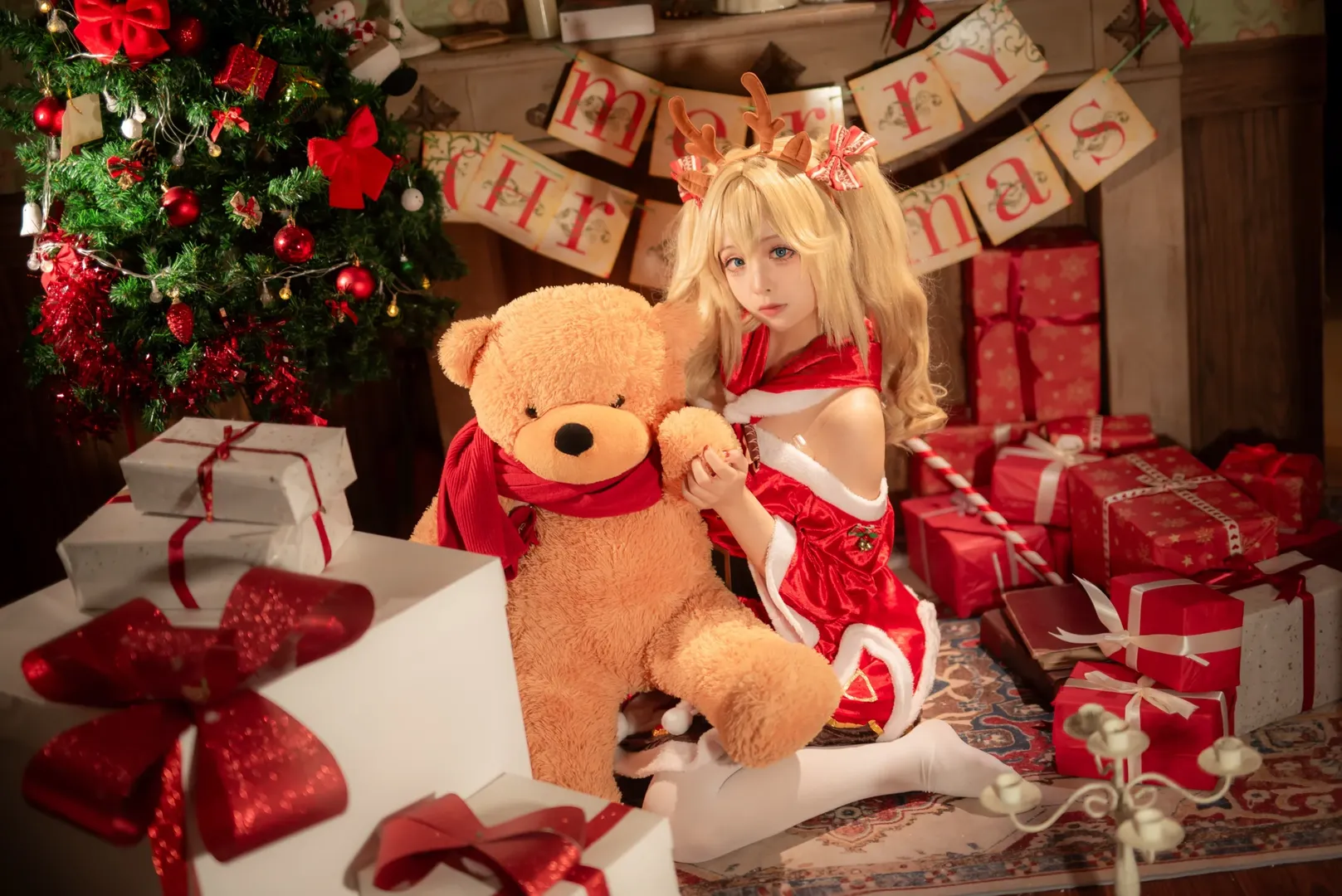 原神, 芭芭拉cos, cosplay穿搭, 圣诞节cosplay, 圣诞正片 - 第8张