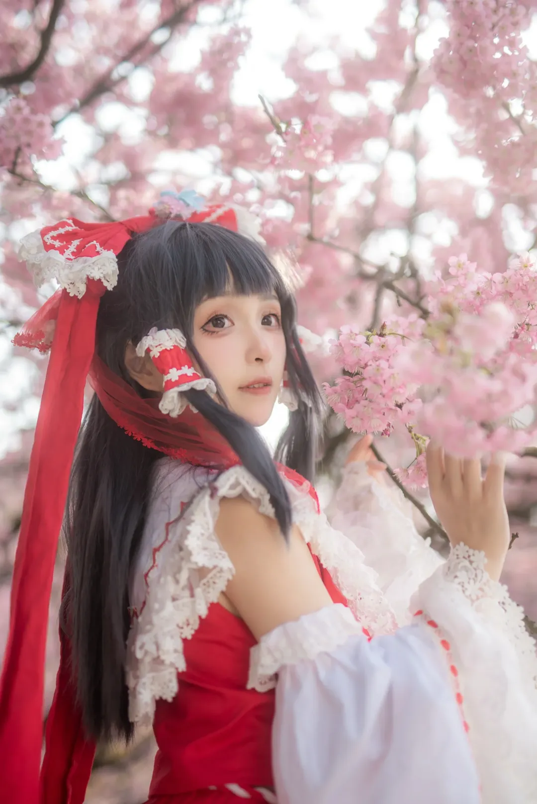 博丽灵梦cos, 东方project, 樱花摄影, cosplay正片, 重庆人像摄影 - 第10张