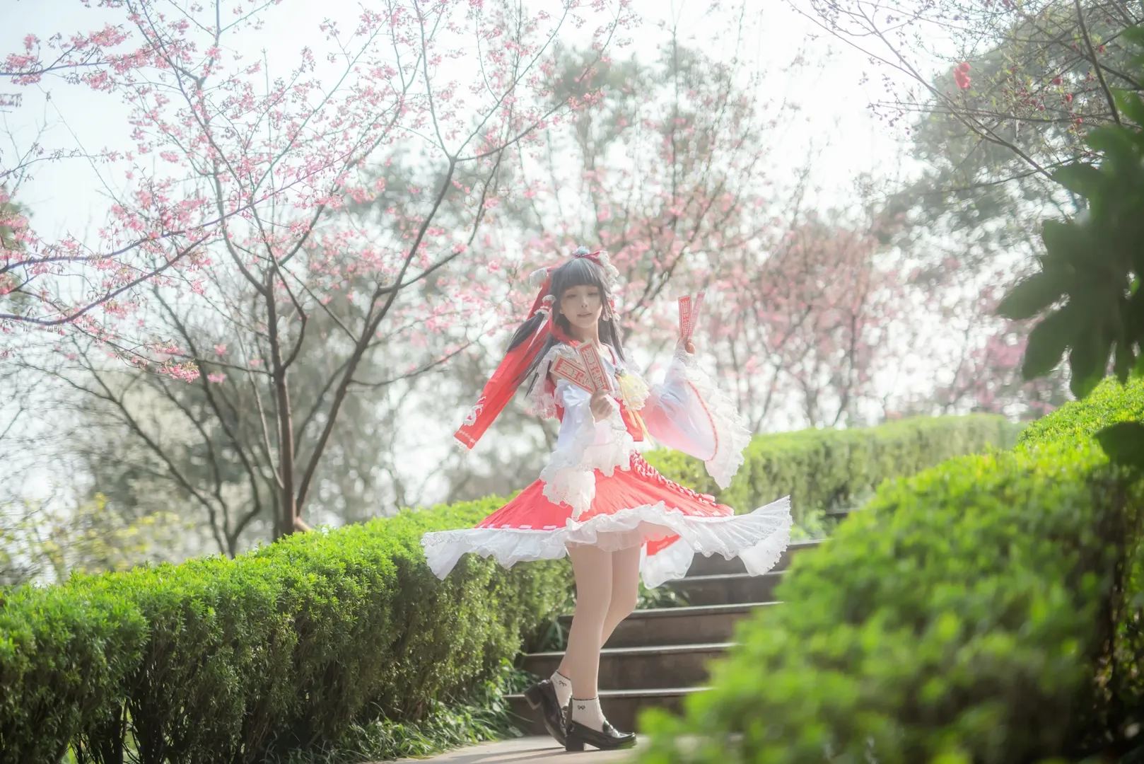 博丽灵梦cos, 东方project, 樱花摄影, cosplay正片, 重庆人像摄影 - 第12张