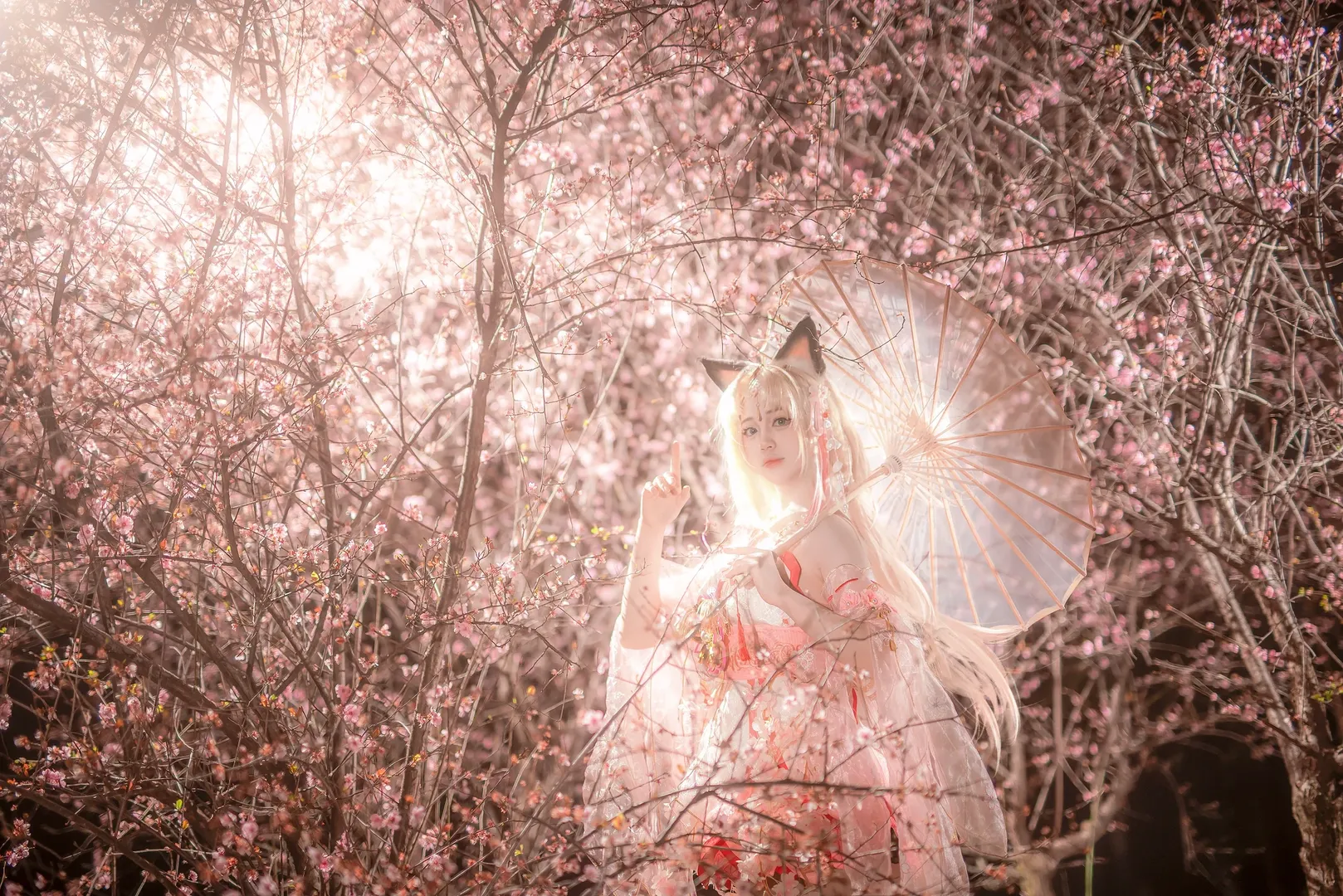 永劫无间, 人像摄影, cosplay正片, 胡桃cos, 夜樱写真 - 第2张