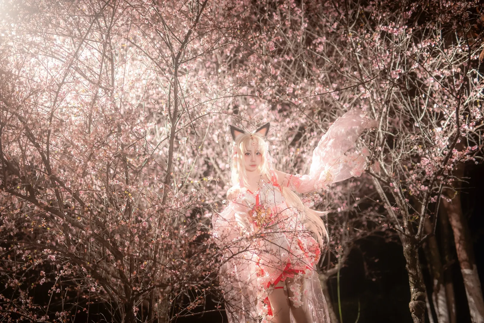 永劫无间, 人像摄影, cosplay正片, 胡桃cos, 夜樱写真 - 第3张