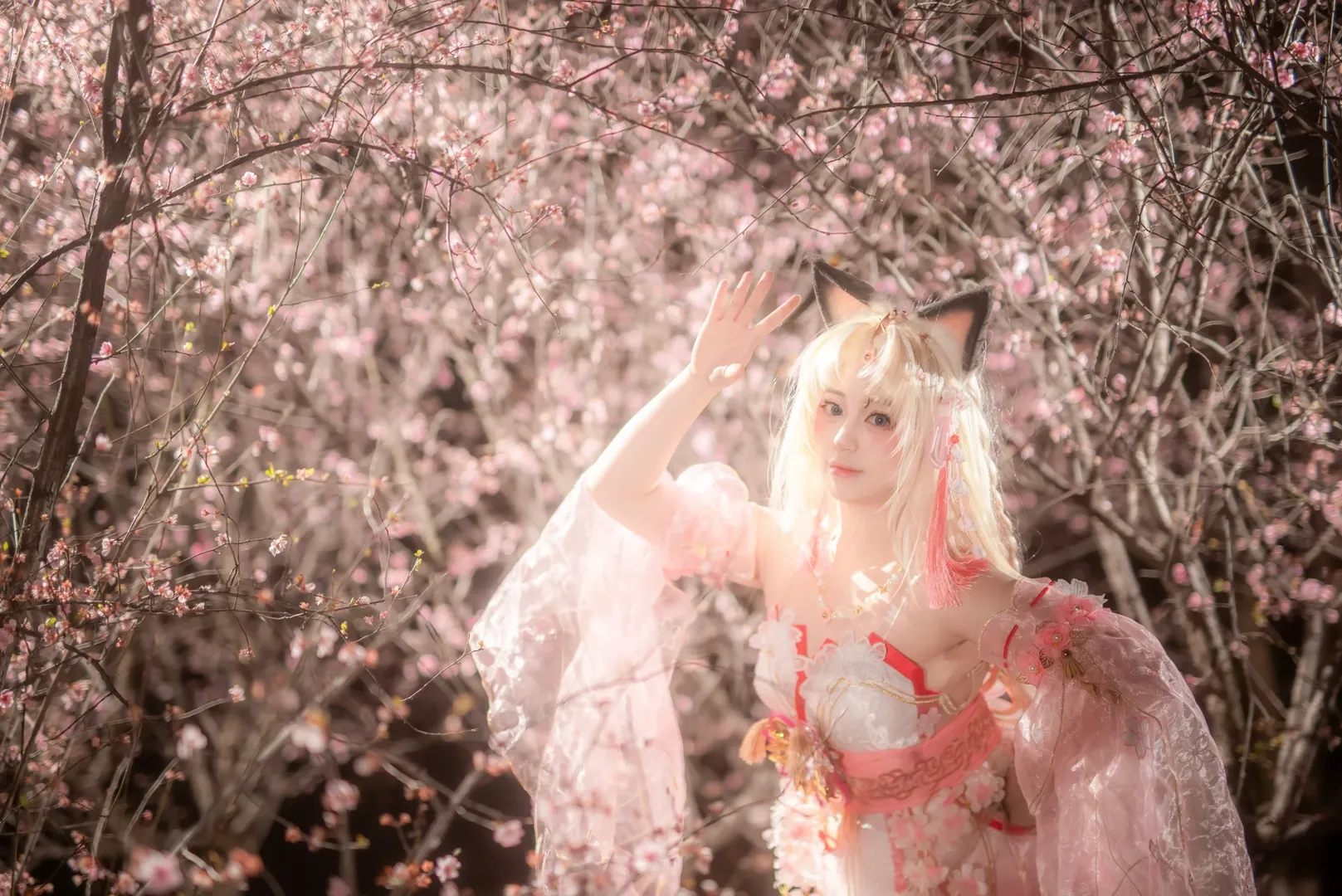 永劫无间, 人像摄影, cosplay正片, 胡桃cos, 夜樱写真 - 第5张