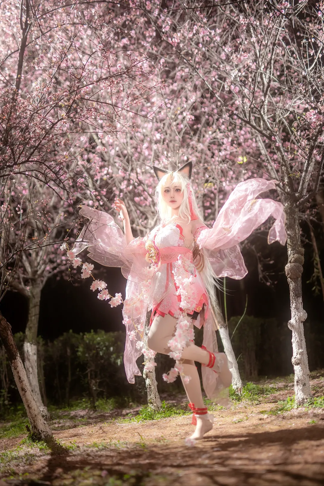 永劫无间, 人像摄影, cosplay正片, 胡桃cos, 夜樱写真 - 第7张