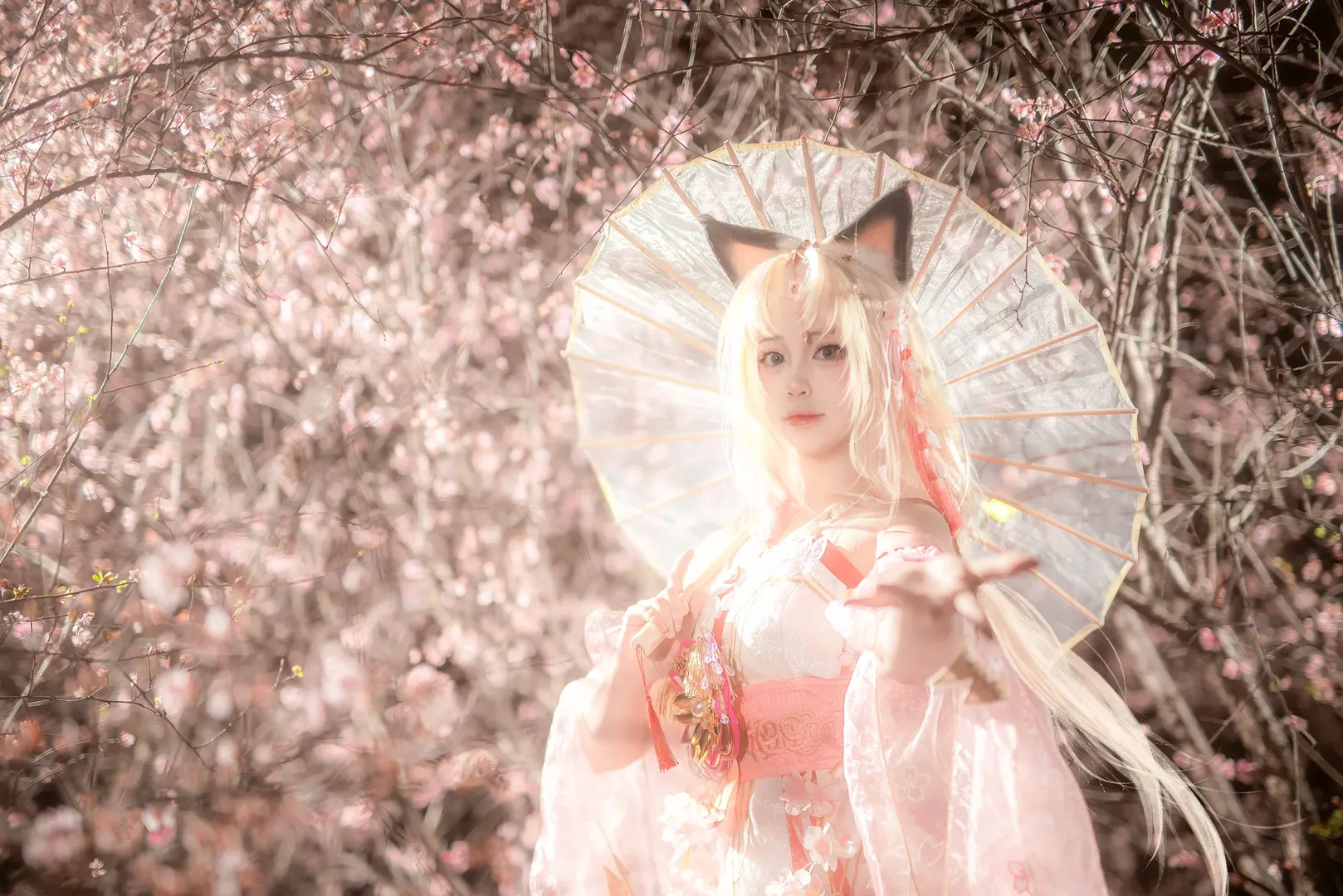 永劫无间, 人像摄影, cosplay正片, 胡桃cos, 夜樱写真 - 第8张