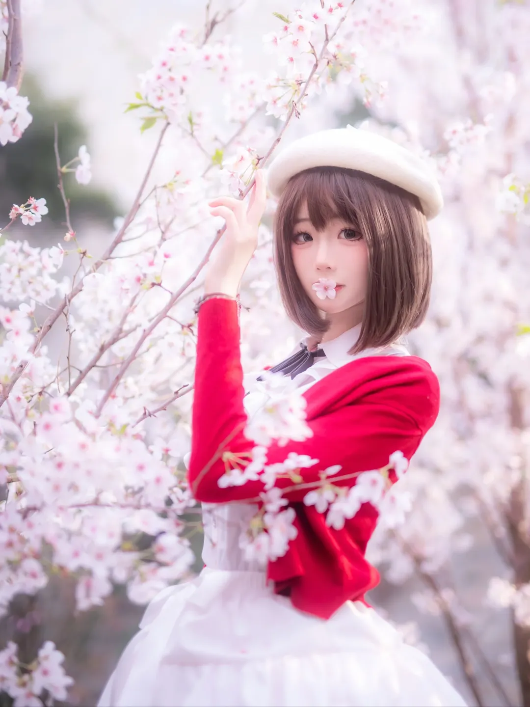 加藤惠cos, 路人女主的养成方法, cosplay摄影, 樱花人像, 重大虎溪 - 第3张