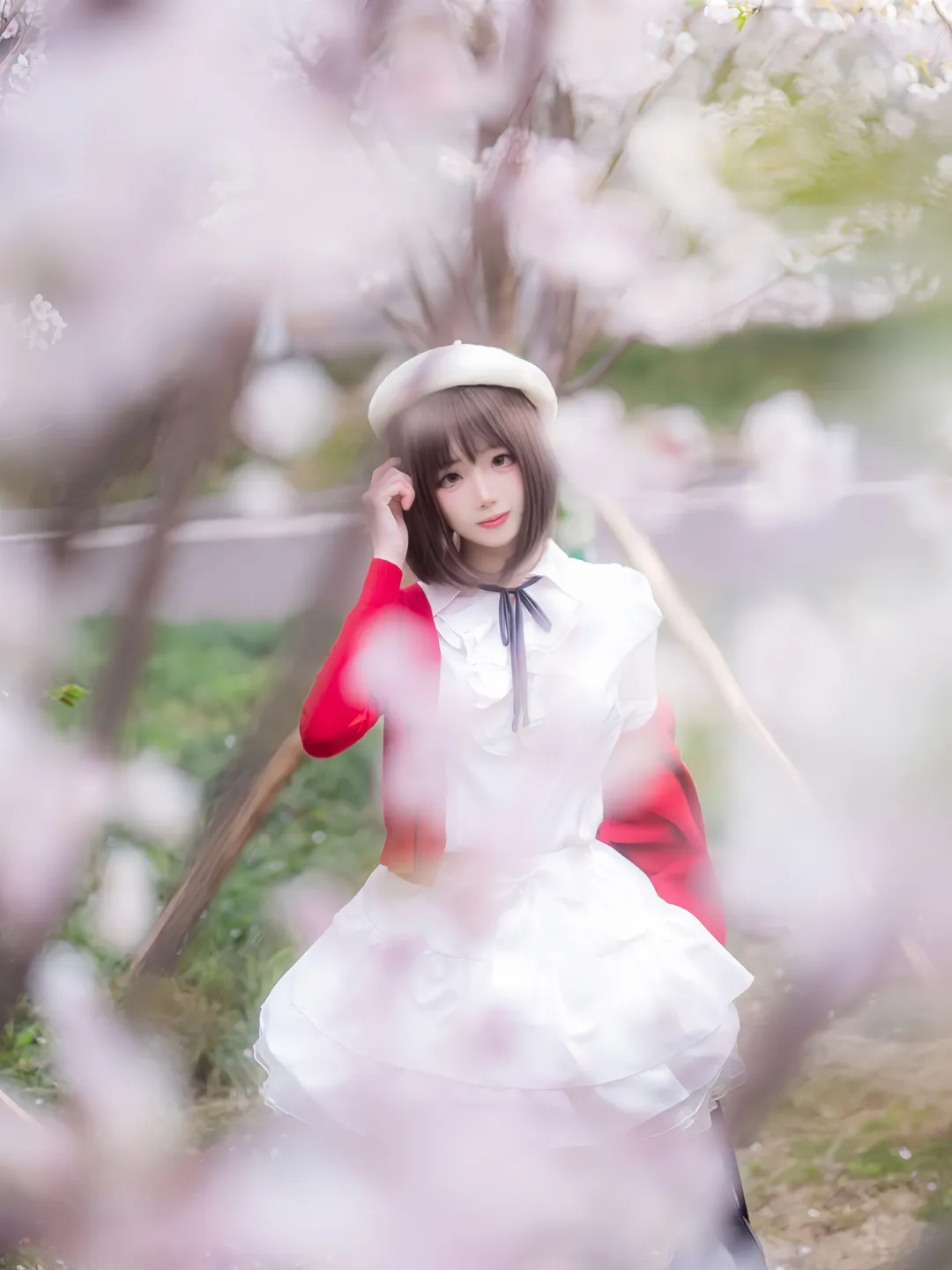 加藤惠cos, 路人女主的养成方法, cosplay摄影, 樱花人像, 重大虎溪 - 第4张