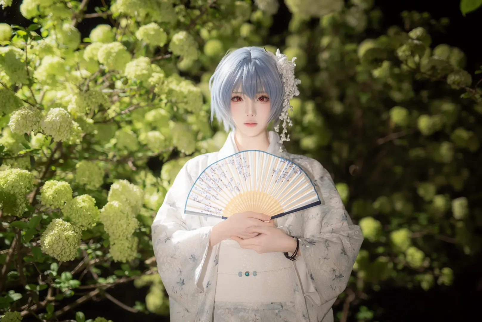 绫波丽cos, EVA, 重庆大学, 和服夜景人像, 雨夜氛围感 - 第2张