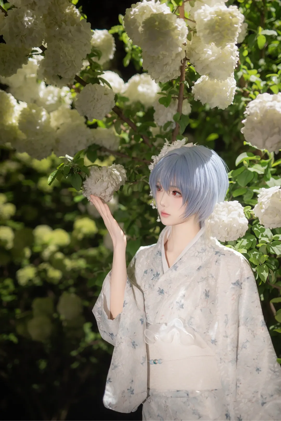 绫波丽cos, EVA, 重庆大学, 和服夜景人像, 雨夜氛围感 - 第3张