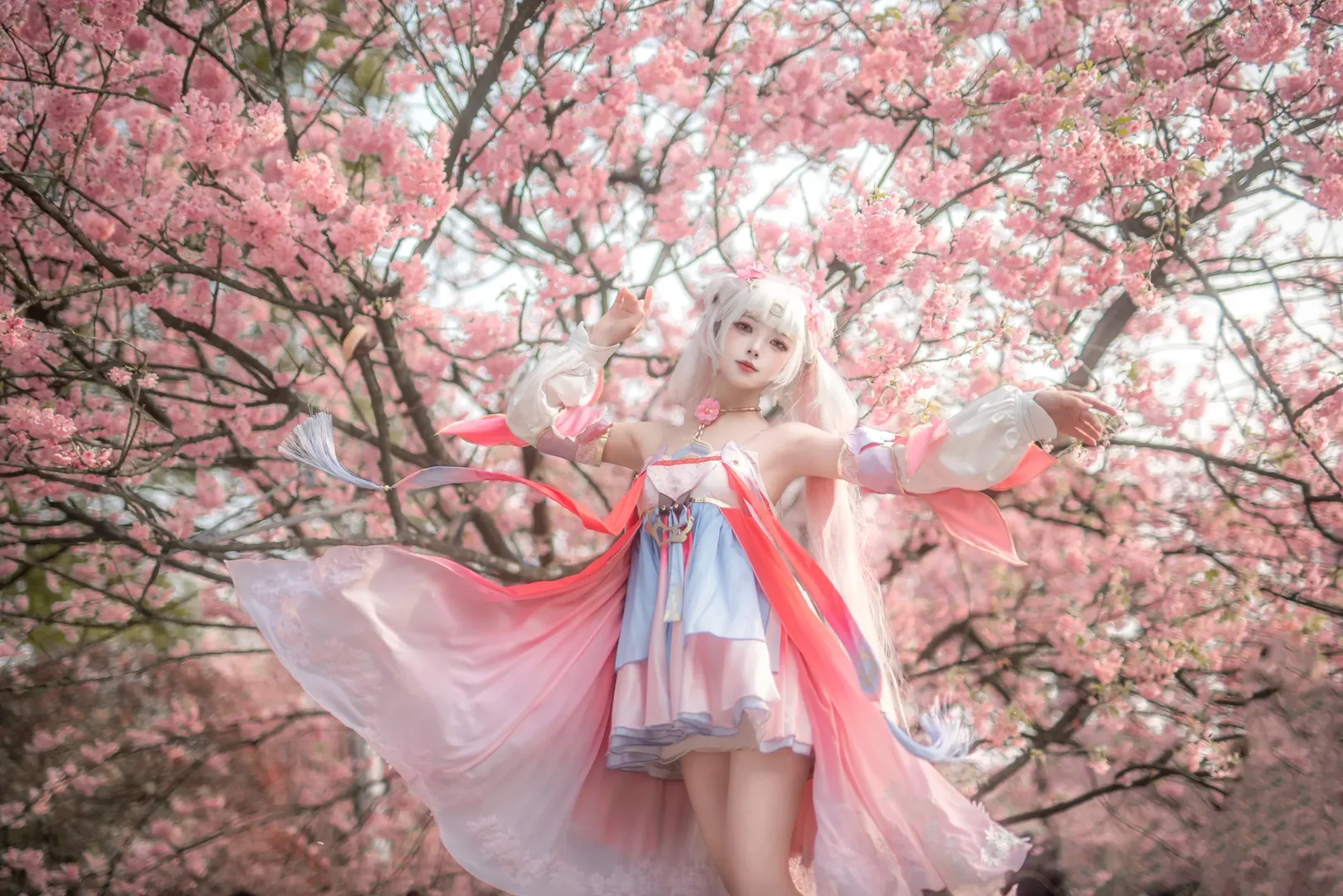 鳴潮, 二次元撮影, 今汐コスプレ, コスプレ写真, 桜のポートレート - 2枚目