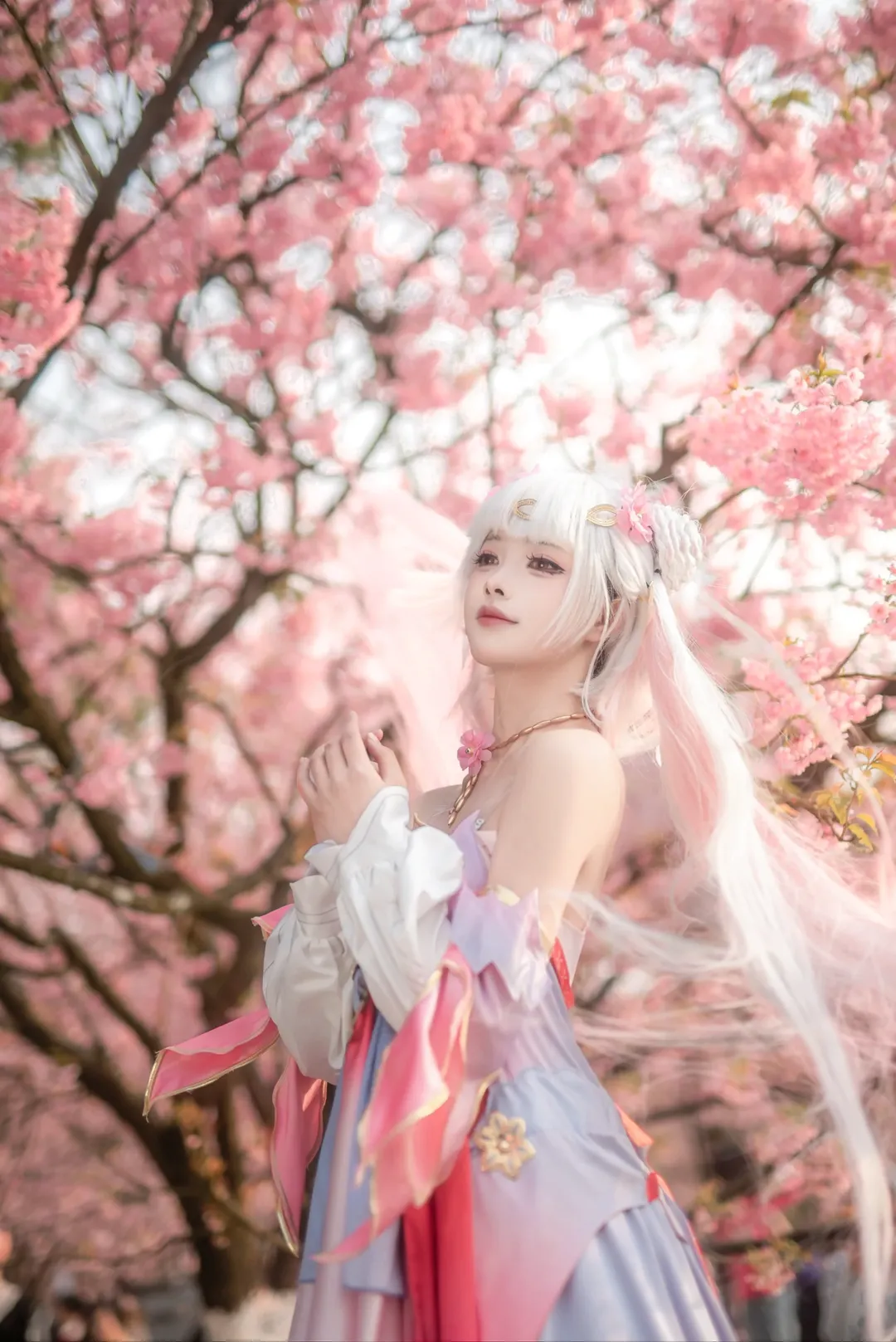 鳴潮, 二次元撮影, 今汐コスプレ, コスプレ写真, 桜のポートレート - 3枚目
