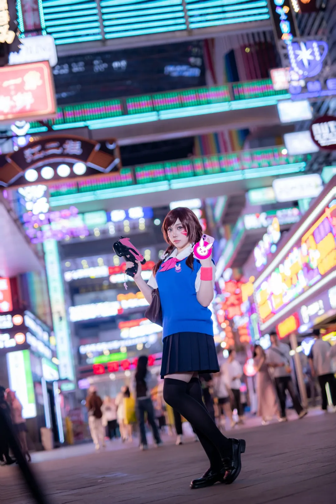 赛博朋克, 人像摄影, 守望先锋, 重庆夜景, D.Va cos - 第7张