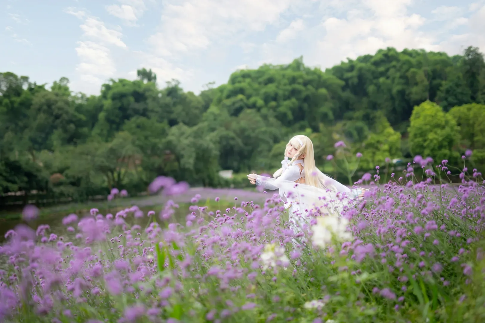 コスプレ写真, ポートレート, 花畑撮影, マキアコスプレ, さよならの朝に約束の花をかざろう - 4枚目