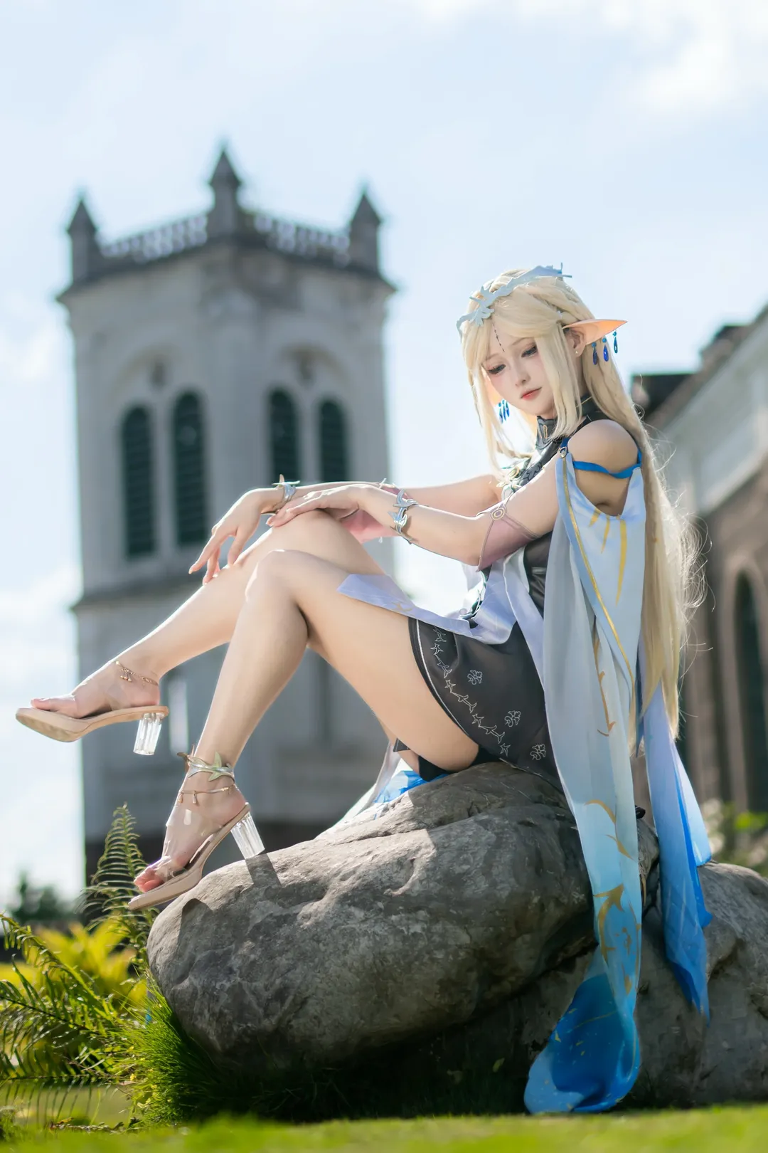 鳴潮, 卡提希婭cos, 二次元外景, 重慶cosplay, 教堂外景攝影
